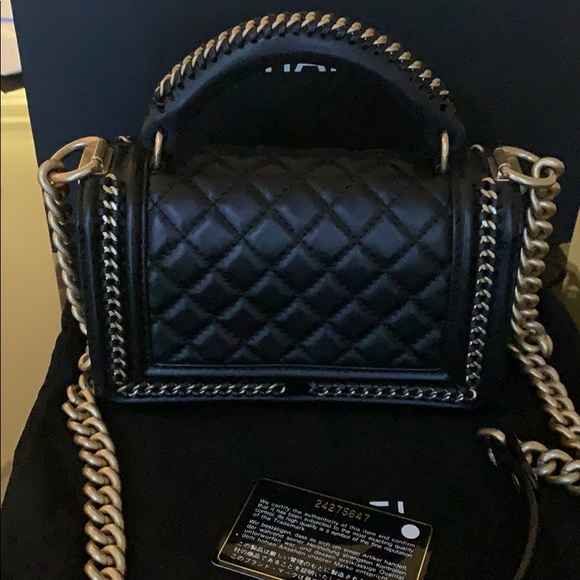 ❌SOLD❌Chanel Boy bag le boy with Handle - Small - Picture 6 of 7